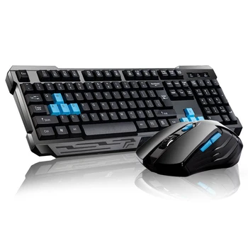 

For Desktop PC Home Office Wireless USB Keyboard Mouse Set Ergonomic Gaming Waterproof Internet Cafe Computer Accessories 2.4GHz