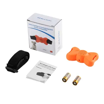 

ABS Bowknot Shaped Voice Barking Dogs Training Collar Bark Stopper with Customized Audio Commands & Nylon Strap