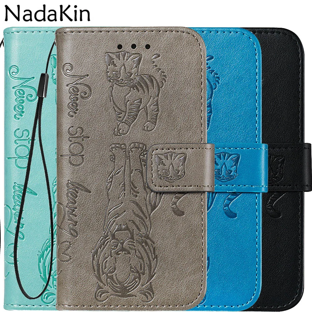 

Luxury Texture Book Leather Case Shell for iPhone 11 Pro Max XR X XS 6 6S 7 8 Plus Flip Phone Cover Cat Embossed With Card Slots
