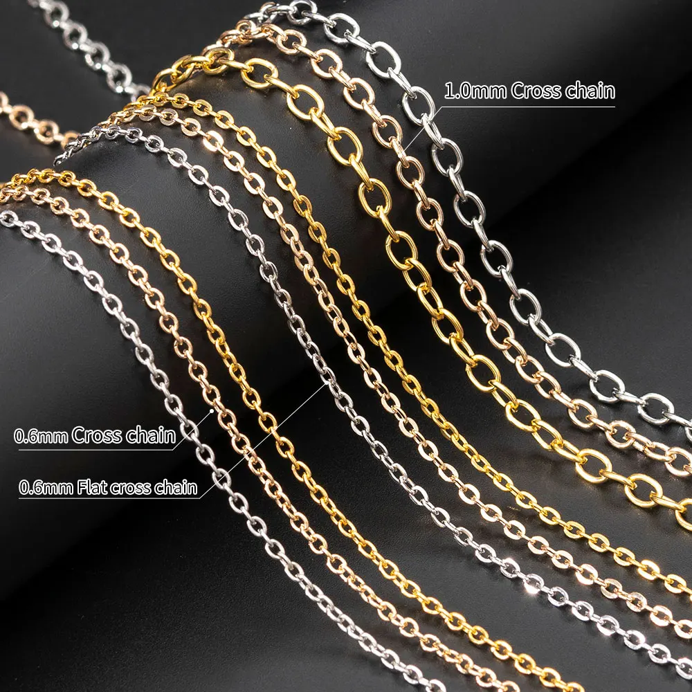 5m/100m Various Colors Cable Open Link Iron Metal Chain Jewelry Findings 