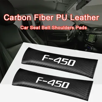 

2pcs PU Leather Car Seatbelt Covers Shoulder Pad For Ford F-250 F-450 Accesorios Interior Car Seat Belt Cover
