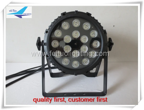 E-12/Лот Водонепроницаемый IP 65 открытый 18x10 Вт rgbw 4 в 1 led par 64 сценическое освещение театр DMX