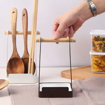 

Spoon Pot Lid Shelf Plate Pan Stand Rest Holder Storage Rack Kitchen Utensil X4YD