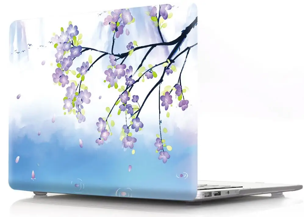 Серый Жесткий чехол с цветочным принтом для Macbook Air 11 13 Pro 13 retina 12 13 15 чехол для Apple Mac Air 13 Чехол - Цвет: Серый