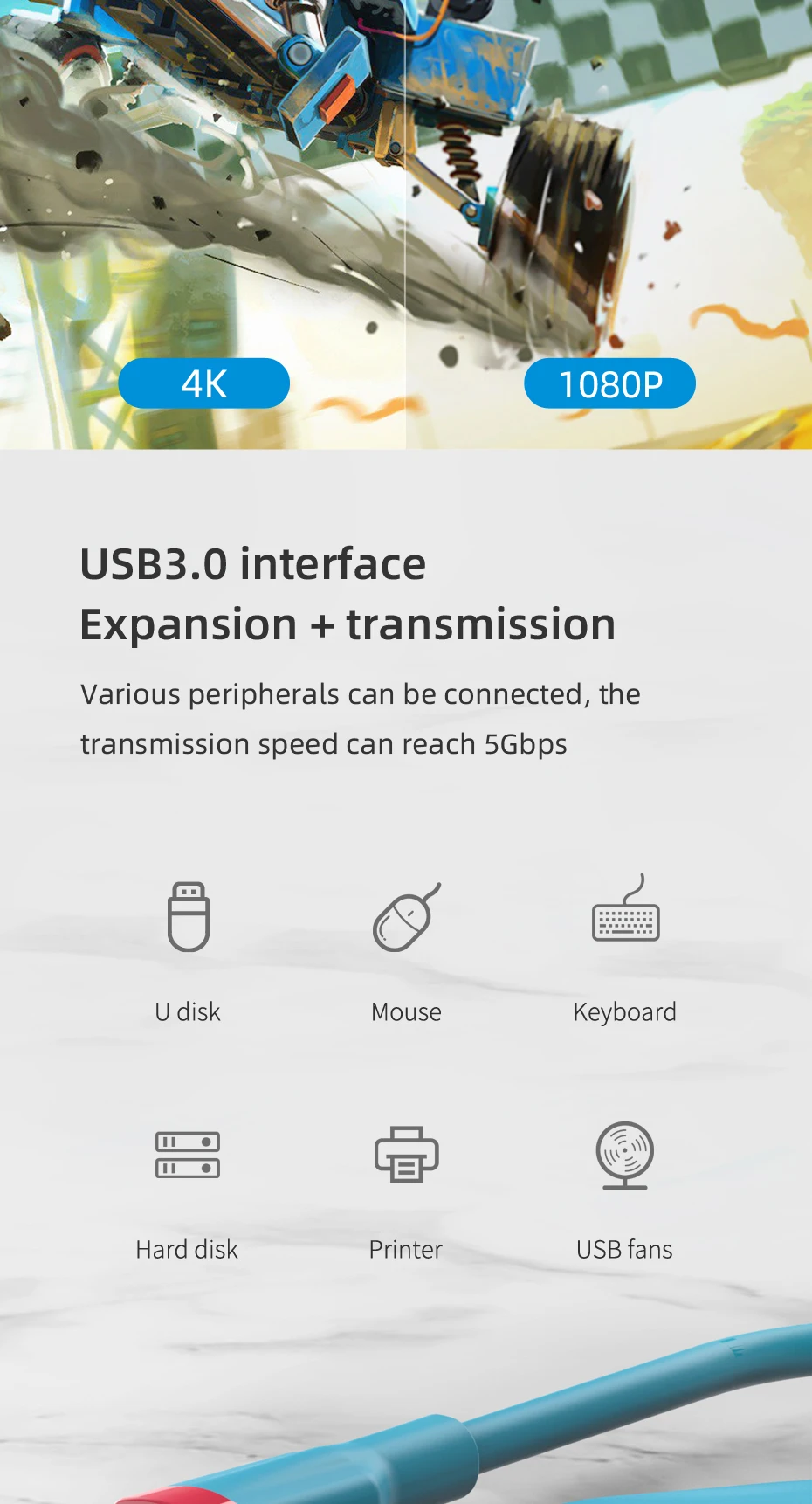 Doca de tv para Nintendo Hdmi-compatível com Usb c a 4k pd para Macbook Interruptor Switch Docking Station Portátil Usb 3.0 Pro 7 High Quality Computador e Escritório