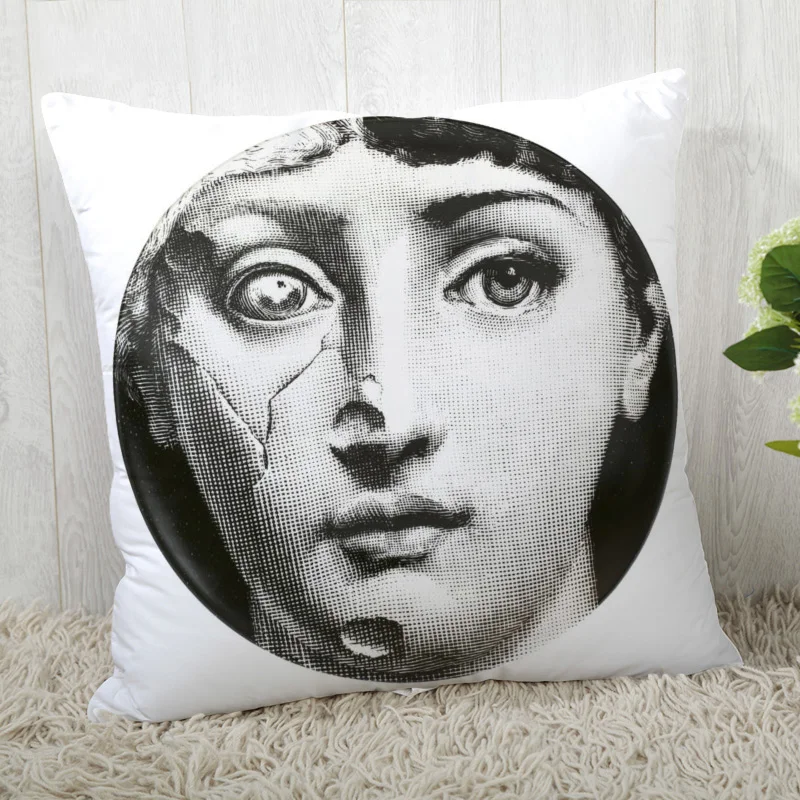 Дропшиппинг Подушка Чехол Fornasetti-серия для искусства Спальня в Гостиная домой зал для декоративных подушек Крышка для женщин размером 45*45 см