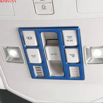 

BJMYCYY for Volkswagen vw t roc T-Roc 2018 Stainless steel decorative frame of reading light in front row of automobile