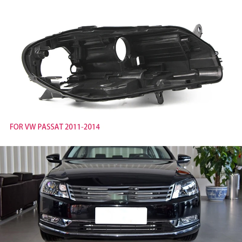 Для vw Passat оболочка фара черный корпус абажур Черный абажур фара базовый объектив черный чехол Автомобильная крышка обёрточная 2011-2014shell