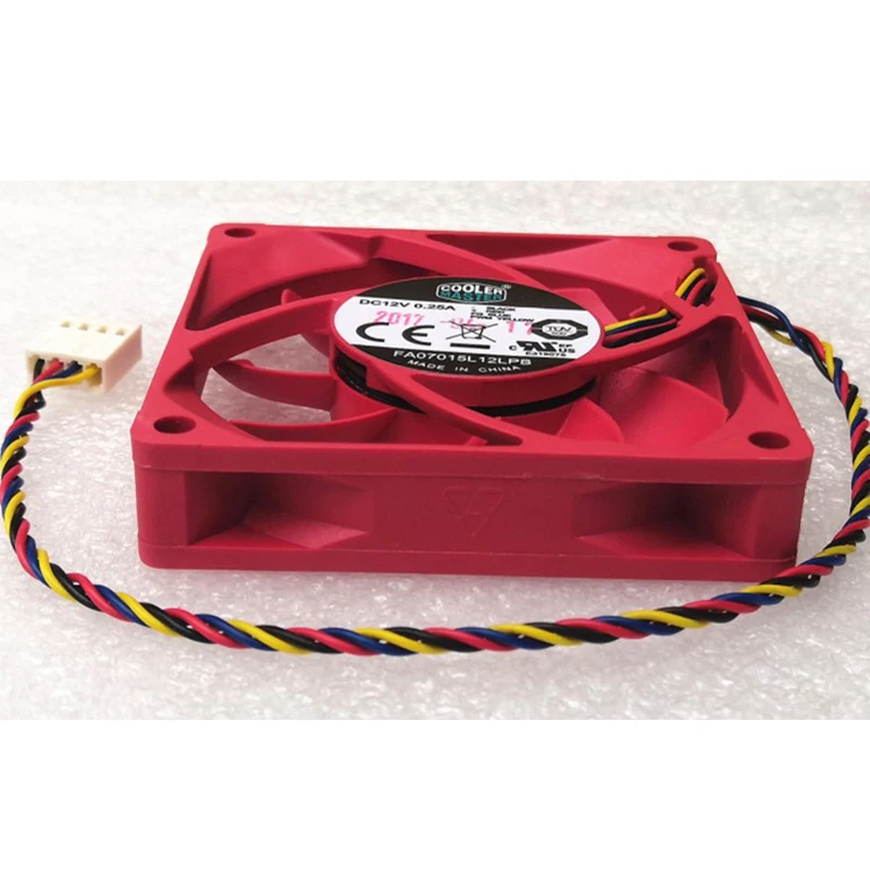 Cooler Master-ventilador Original da Cpu Amd 4pin Pwm 10003400rpm dc 12v 0.25a 7015 70x70x15 mm 70 mm Fa07015l12lpb - Imagem 2