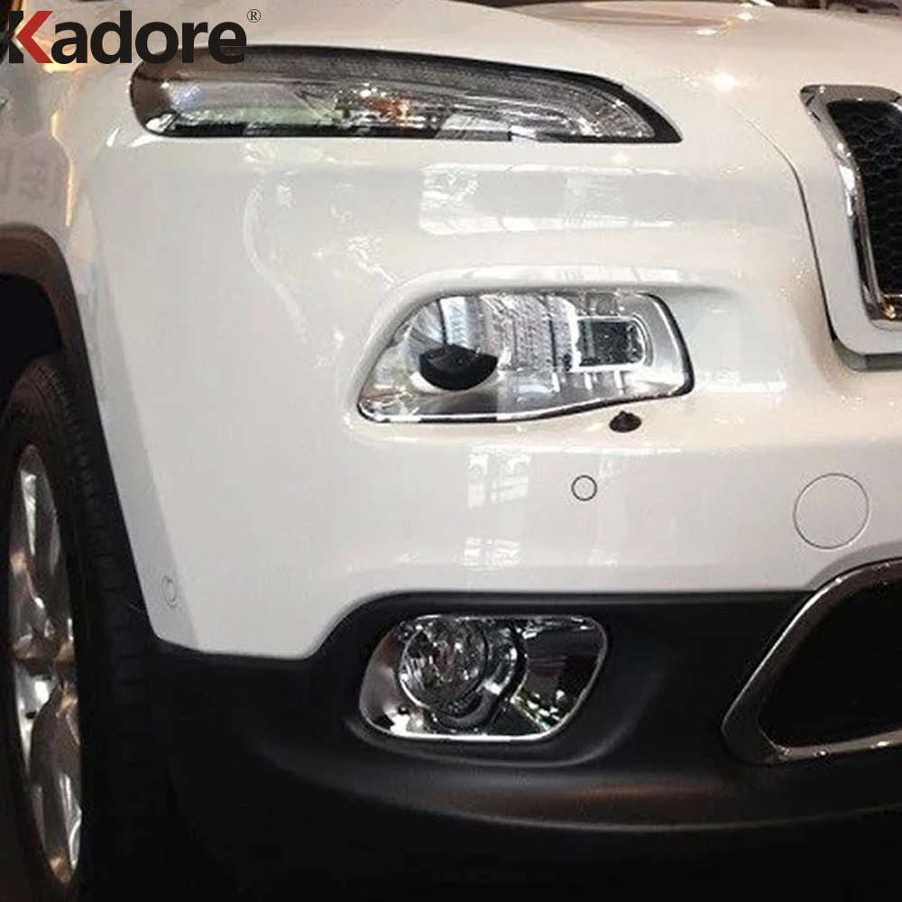 Для Jeep Cherokee 2014 2015 2016 2017 хромированный ABS передний противотуманный фонарь