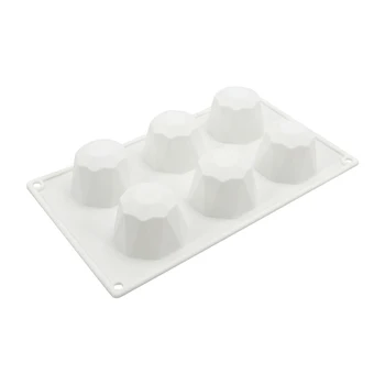 

6 Cavities Diamond Shaped Silicone Cake Molds For Gelato Financier Mousse Bakeware Tools Wedding Cake Decorating Fondant Mold