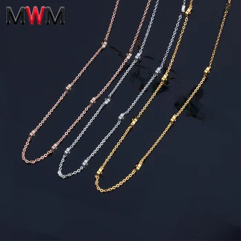 

MWM stainless steel chain collier chocker long necklaces & pendants women's clothing accessories bijoux indian jewelry