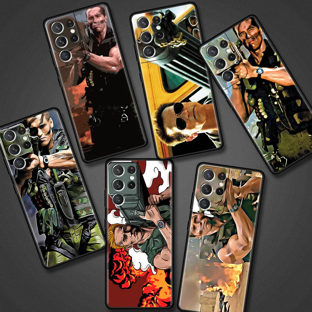 Phone Case For Samsung Galaxy S21 Ultra 5G S20 FE S10 Lite S9 S8 Plus S10e S7 TPU Soft Cover Arnold Schwarzenegger Commando 1985 | Мобильные