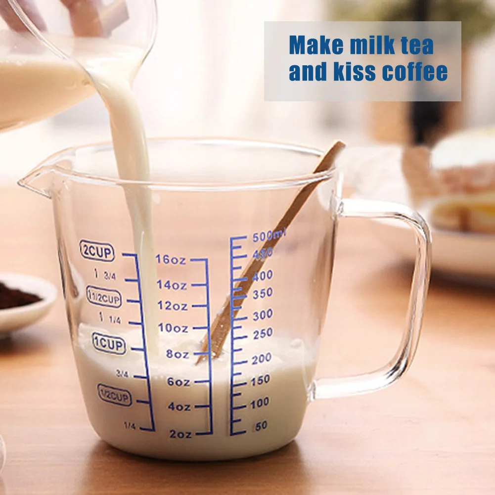 Zhe life Pyrex measuring cup with scale microwave children Milk glass scale  amount cups cup lid - AliExpress