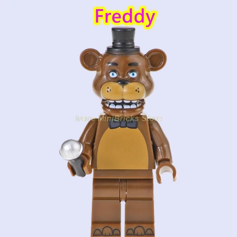 Freddy Игра Five Nights at Freddy's Chica Freddy Ryu Bunny Vega Animatronic Dragon Ghast модель строительные блоки игрушки для детей - Цвет: Freddy