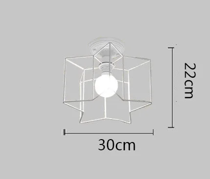 Современный потолочный светильник с золотой пентаграммой, светодиодный Железный потолочный светильник для спальни, гостиной, прихожей, коридора, металлический потолочный светильник - Цвет корпуса: White 1 Head