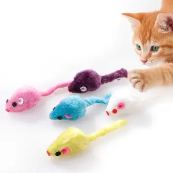 

20pcs Plush Mice Cat Toy Interactive Catch Play Mouse Catnip and Rattle Sound Soft Rabbit Plush Entertainment Tools Pet Supplies