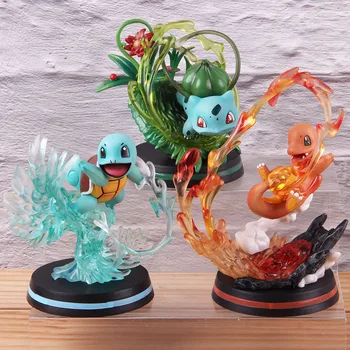 

GK Royal Three MFC Jenny Turtle Wonderful Frog Seed Hand-made Small Fire Dragon PVC Action Figures Collection Model Toys