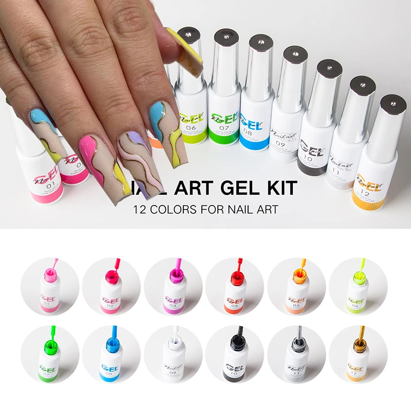 マニキュアジェル マニキュア製品 フレンチuv アクリル絵の具と描画用 12ユニット 8ml Nail Gel Aliexpress
