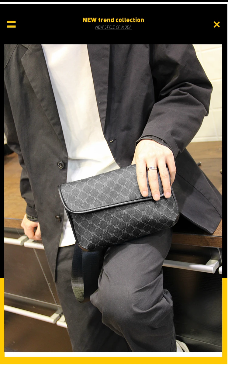 Xiao.p Fashion Men's High Quality Pu Leather Shoulder Bag
