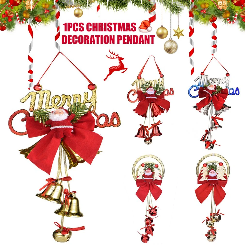 Christmas Bell Are Ringing 2022 New Year 2022 Christmas Jingle Bell Pendant With Cute Santa Home Door  Hanging Xams Tree Decoration For Home 1Pc|Christmas Bells| - Aliexpress