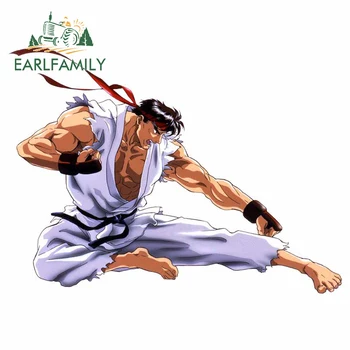 

EARLFAMILY 13cm x 9.6cm for Ryu Fighter Vinyl Car Stickers Custom Printing Waterproof Decal Window Trunk VAN SUV Decoration