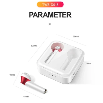 

TWS Bluetooth Wireless Earphones HD Call Stereo Bass Sound In Ear Earbuds Headset For Android IOS Sport Mini Headphone With MIC