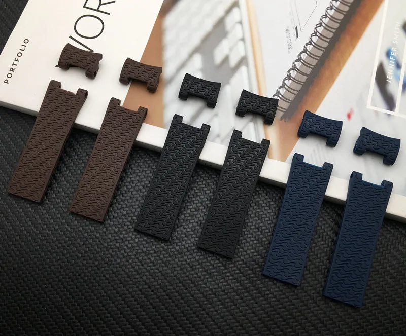 

Brand quality 22x20mm DIVER and MARINE Silicone Rubber watchband wrist Watch Band Belt For Ulysse Nardin strap folding buckle