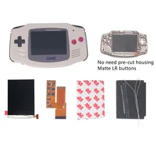 Para gba ips v2 4 pixels em 1 kits lcd visão completa backlight para gameboy avanço substituir 10 níveis de tela de brilho