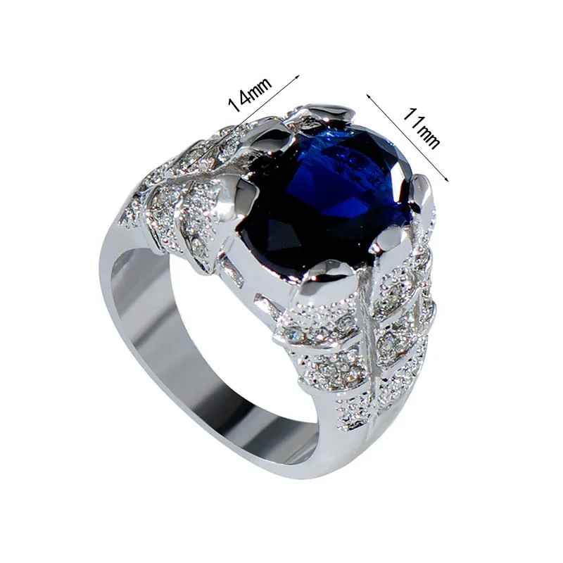 Кольцо Bague Ringen классическое кольцо из 100% натурального серебра 925 с 11*14 мм овальным