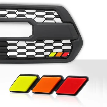 

Car Accessories For Toyota Sequoia RAV4 Highlander Tacoma Tundra Tri-color 3 Grille Badge EMBLEM Stickers Decals Car Styling