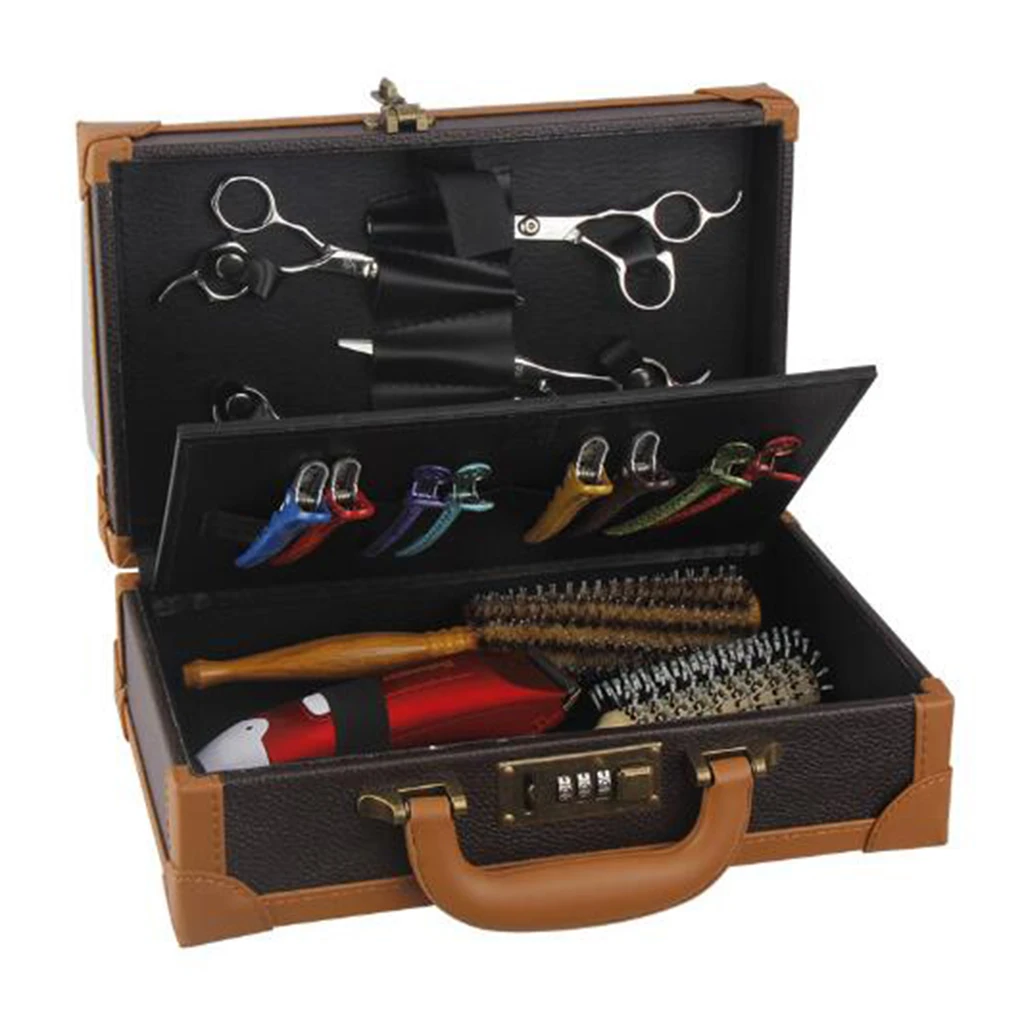 Barber Stylist Lock Case Organizer Clippers Trimmers Hair Tools Carrying Case Hair Scissors Tool Box Makeup Storage Bag