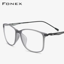TR90 Оптическое стекло для глаз es оправа Мужская Полная квадратная близорукость стекло для глаз рецепт Стекло es оправа женские корейские Безвинтовые очки 9854