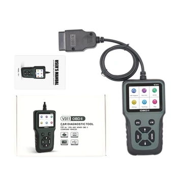 車 obd コードリーダー obd ii/eobd 自動車車スキャナ dc 8-36 v データ発光検出 obd 車のエンジンチェック診断ツール