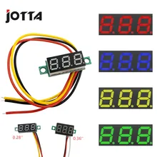 Mini voltímetro digital, medidor de voltagem com proteção de polaridade reversa digital dc 0-100v testador de testador