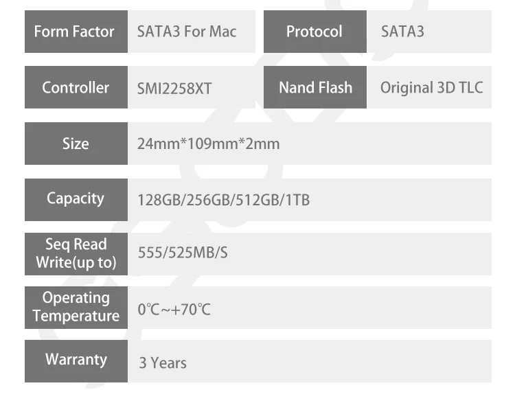 New Whole SATAIII SSD For MacBook Air A1369 A1370 2010 2011 OSCOO 128GB Internal Hard Drive fastest internal ssd