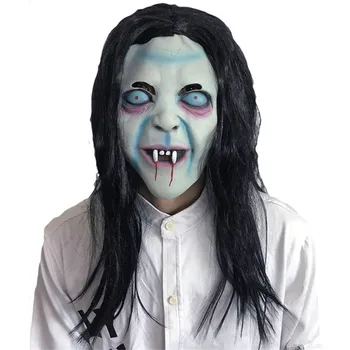 

Halloween Party Supplies Horror Witch cosplay Mask Long Hair Cursing Scorpion Ghost Face Masquerade Show Scary Props qq132
