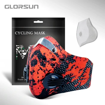 

GLORSUN Anti dust mouth маска pm2.5 bike cycling motorcycle neoprene mask anti fog odor pollen breathing sports workout mask