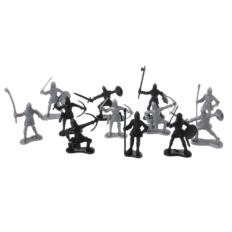 14Pcs/set Medieval Knights Toy Catapult Crossbow Soldier Figures Playset Chariot New | Игрушки и хобби