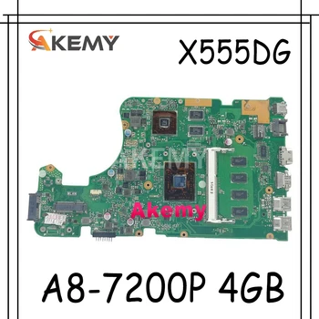 

Akemy X555DG X555YI laptop motherboard For Asus X555D A555D X555DG X555Y K555D motherboard A8-7200P 4GB RAM
