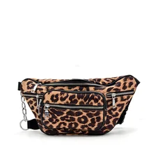 Импортные товары, Оригинальная одежда с леопардовым узором, с несколькими карманами, на груди, через плечо, модная женская маленькая сумка на цепочке