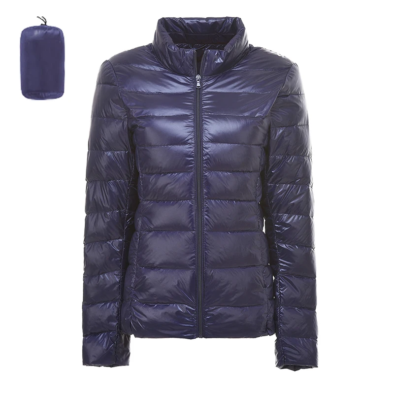 Новая осенне-зимняя женская пуховая куртка, теплый пуховик, ультра легкие мягкие толстовки, куртки, пальто, ветрозащитная портативная ветровка для улицы - Цвет: purple