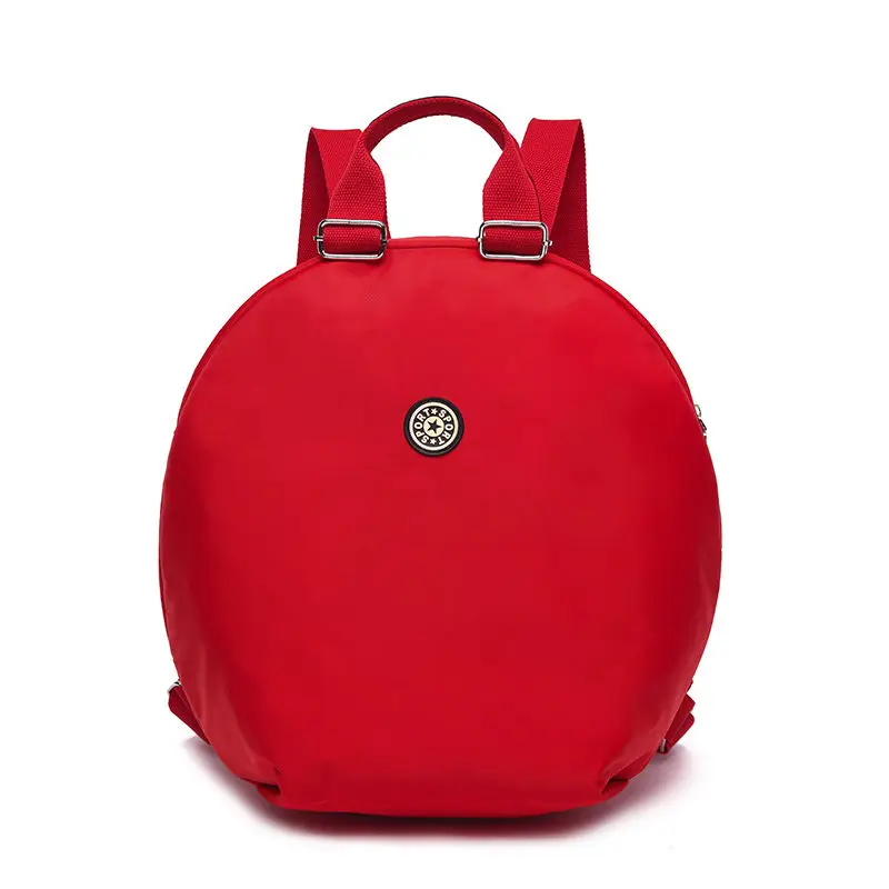 Водонепроницаемый женский рюкзак на молнии с буквенным принтом, круглые сумки для девочек-подростков, сумки через плечо, женский многофункциональный рюкзак - Цвет: red