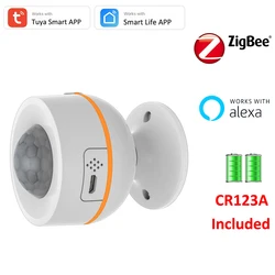 Tuya – détecteur de mouvement intelligent ZigBee, batterie, USB, 10M de Distance, 120 °, Angle de détection, Alexa Creat A Routine 