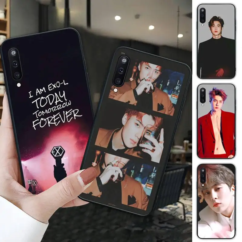 Черный силиконовый чехол KPOP SEHUN CHANYEOL EXO для Samsung Galaxy A01 A10 A31 A51 A71 A91 A10S A30S M20 Funda |