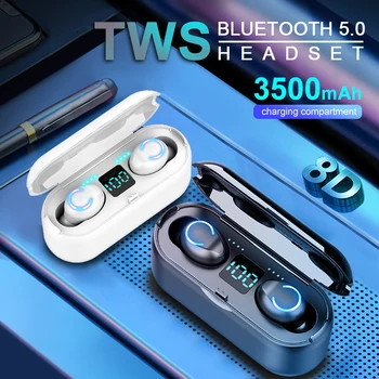 

TWS Wireless Earphone Bluetooth 5.0 Stereo Wireless Bluetooth Headphone LED Power Display 3500mAh Charging Box Headsets With Mic