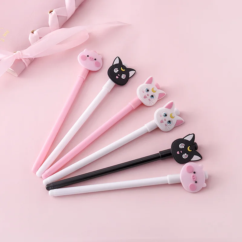 Набор гелевых чернил Sailor Moon Cat милый мультяшный набор ручек для промоакций