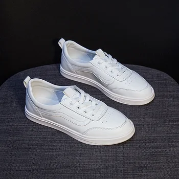 

Little White Shoes Women's 2020 Spring Summer New genuine Leather Flat Shoes Woman Fashion Wild Lace Up Student Single Shoes