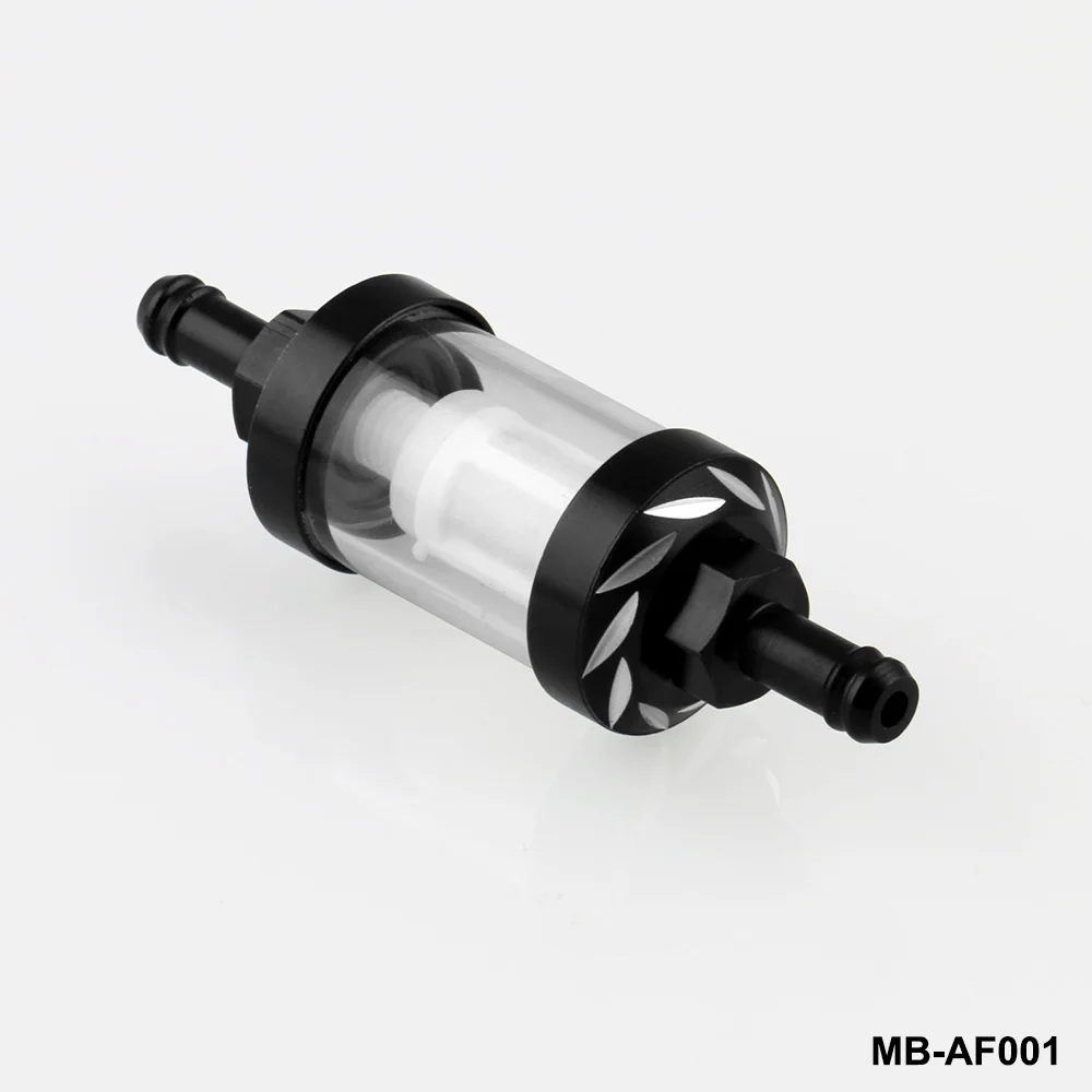 8mm CNC Aluminum Alloy Glass Motorcycle Gas Fuel Gasoline Oil Filter Moto Accessories for ATV Dirt Pit Bike Motocross