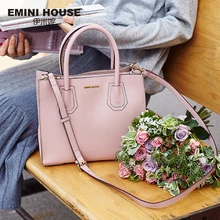 EMINI HOUSE сумка-тоут из спилка, роскошные кожаные сумки, женские сумки, дизайнерские сумки через плечо для женщин, сумки через плечо, женские сумки